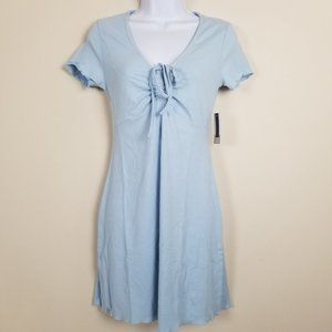 Bp Ribbed Dress Medium Light Blue New